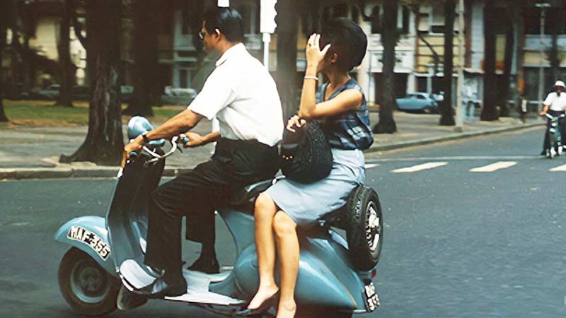 To be able to ride around Saigon on a Vespa is a kind of luxury for the citizen