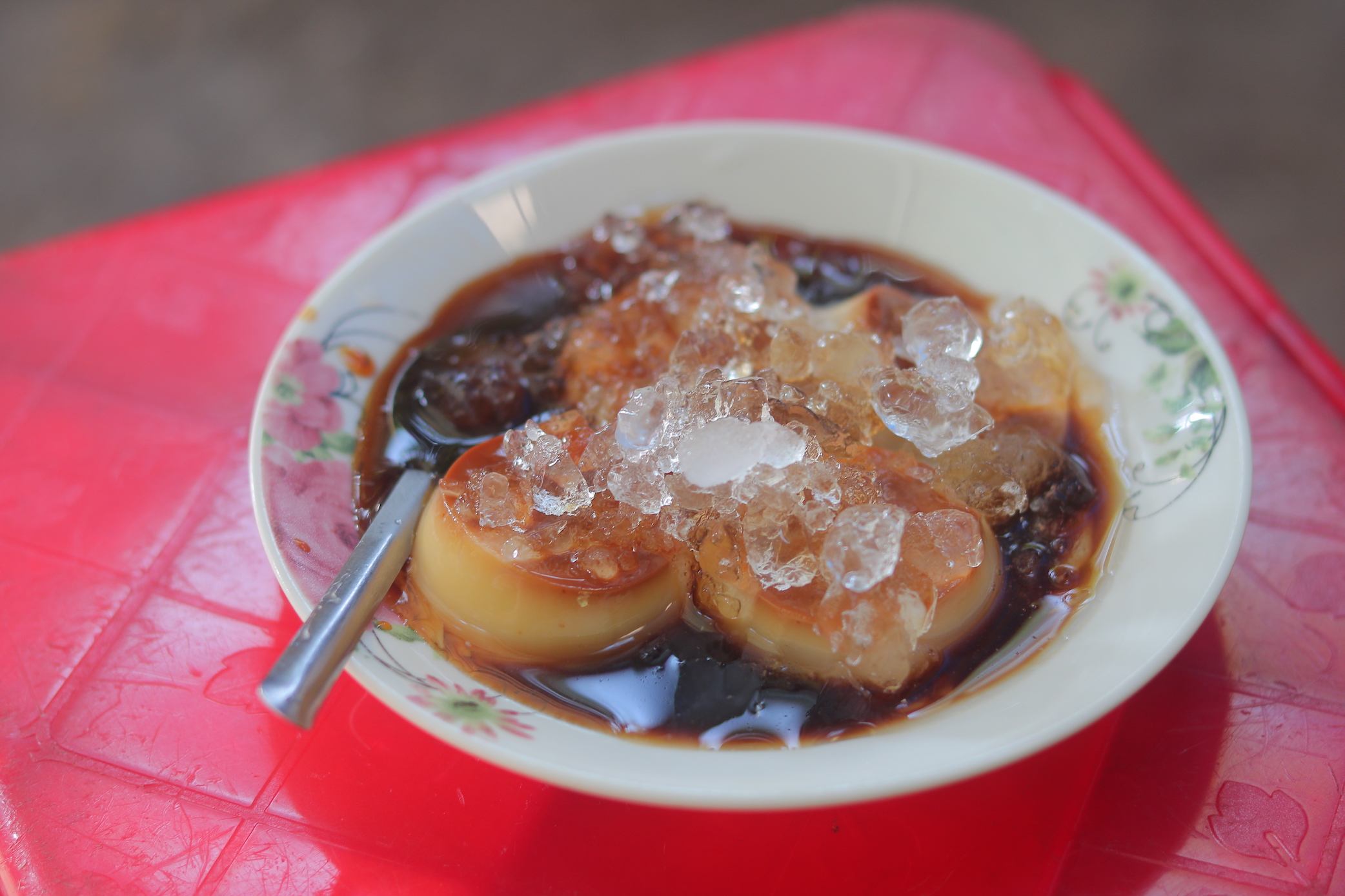 Flan is a French inspired dessert, which is typically served with coffee