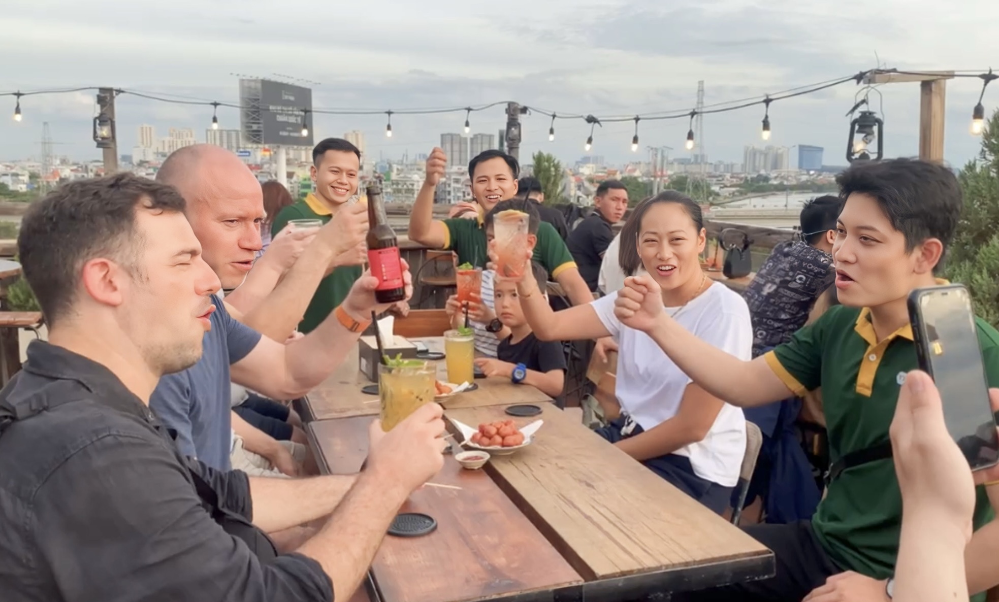 Food tour with a rooftop view of Ho Chi Minh city