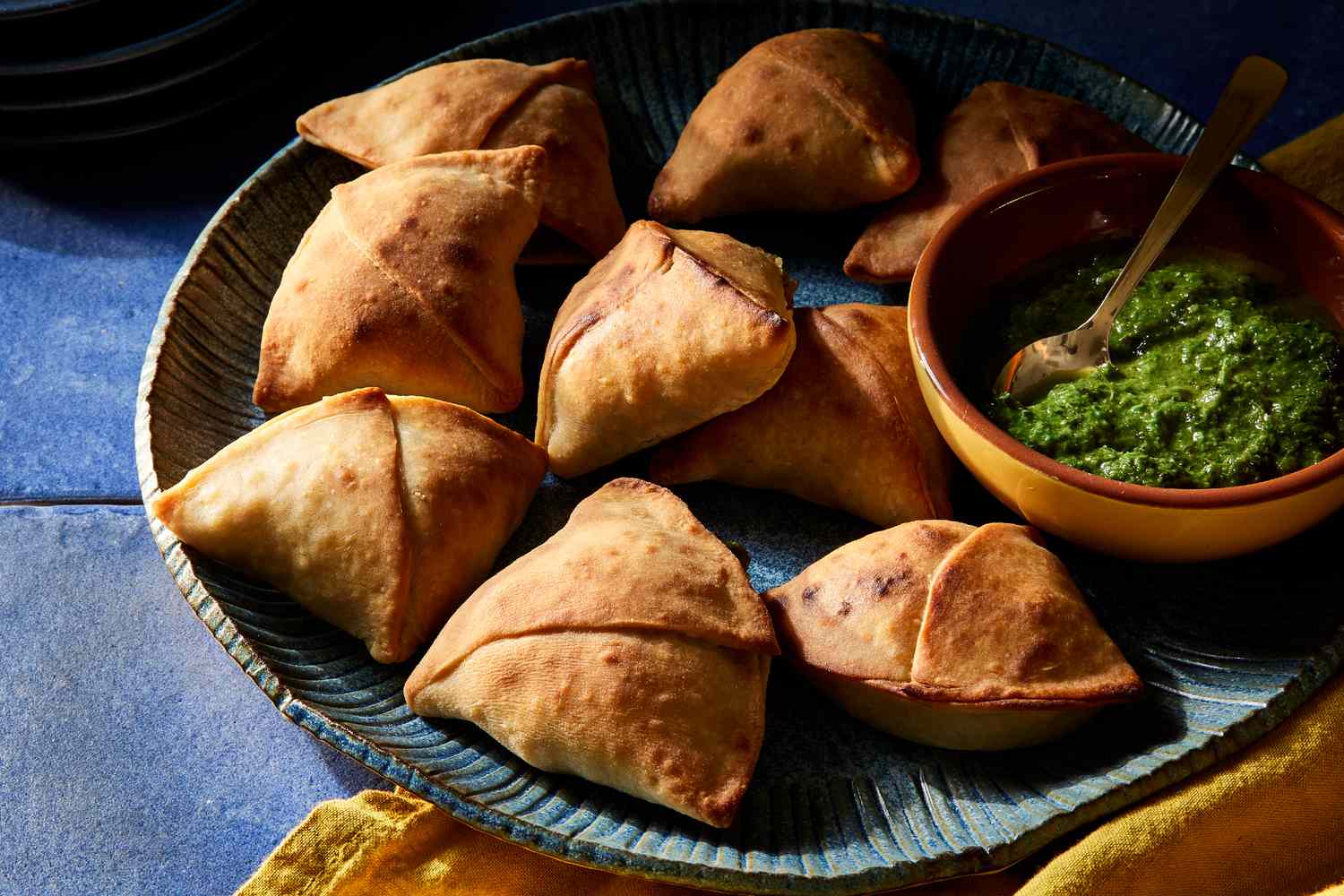 Samosas - a tasty vegetarian deep-fried pastry