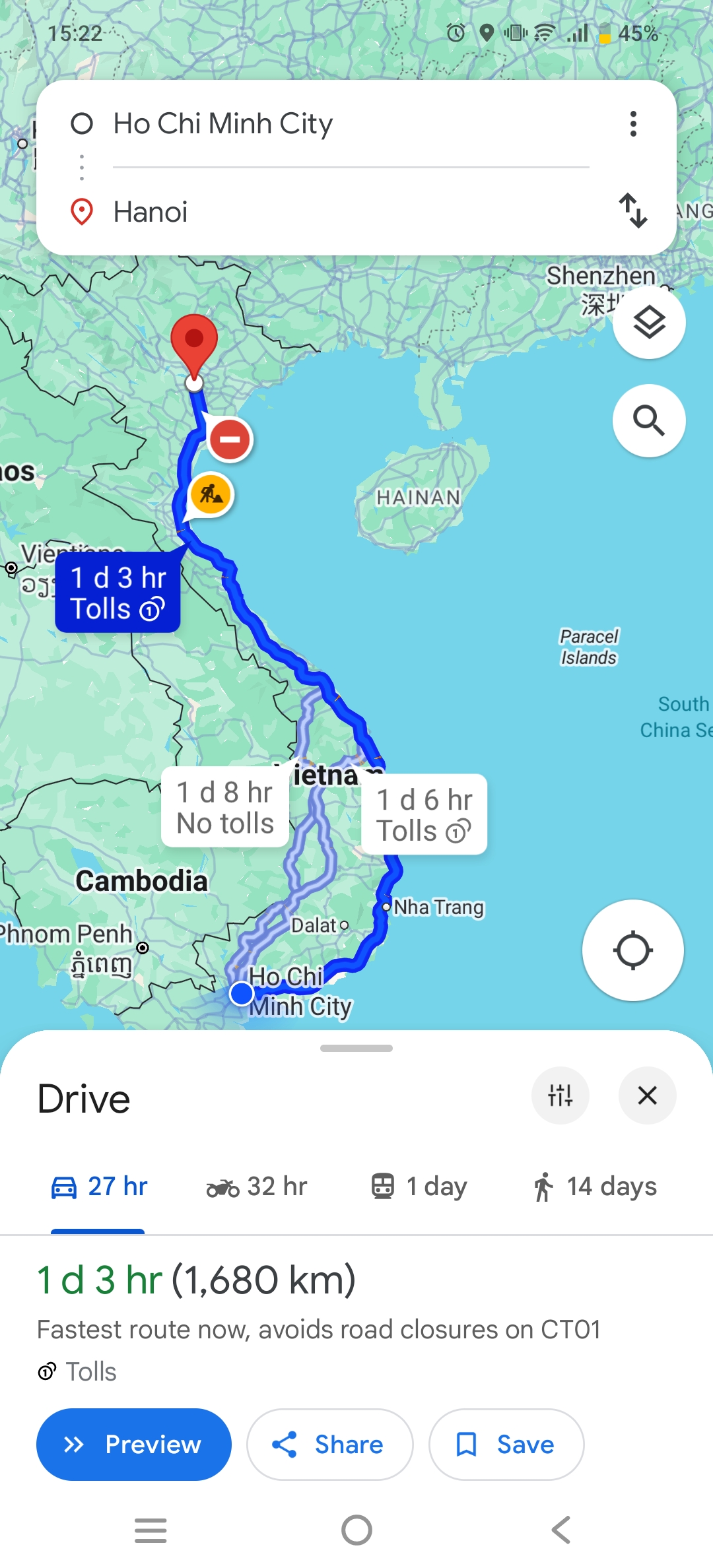 Google maps is your most reliable apps when it comes to Vietnam travel