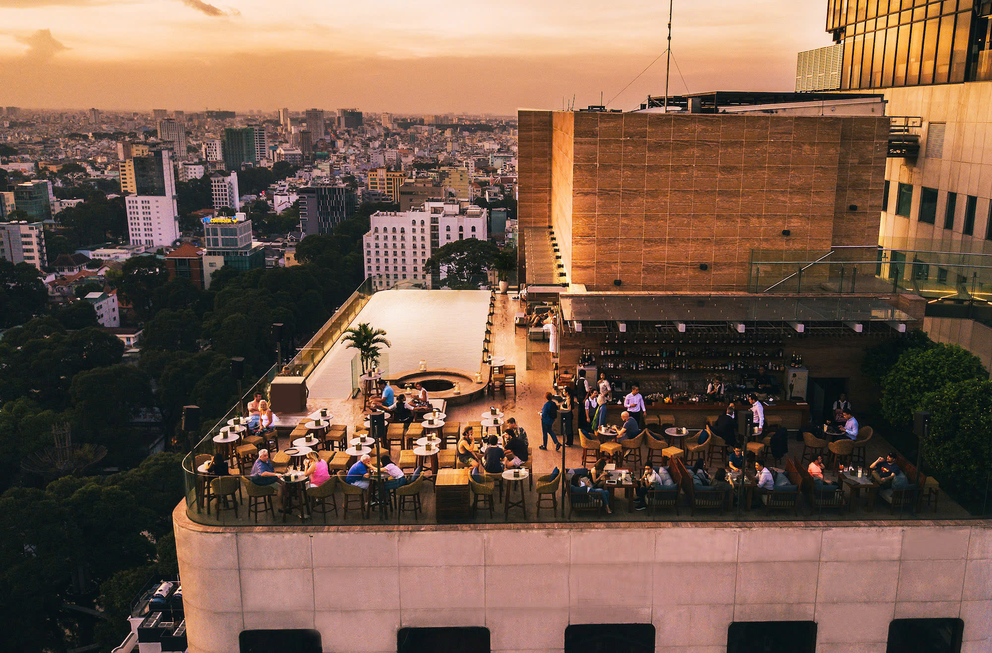 There are lots of unique rooftop bars in Saigon for you to try