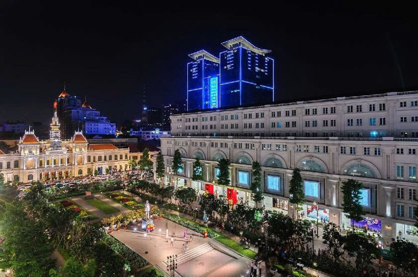 Tourists go-to destination traveling to Saigon - the bustling Nguyen Hue walking street