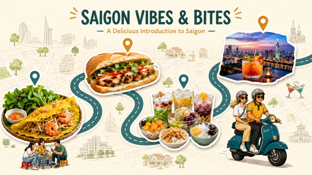 Roadmap tour Saigon Vibe and Bites